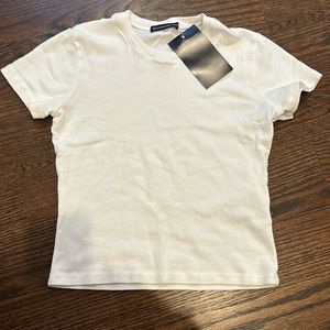 Brandy Melville White Baby Tee